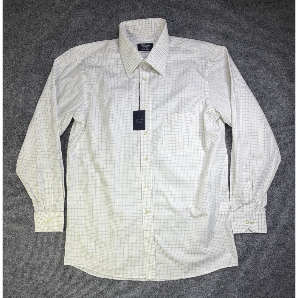 Alessandro Dal Borro Men's Button Down Shirt Size 16 34-35 Made In Italy Cotton